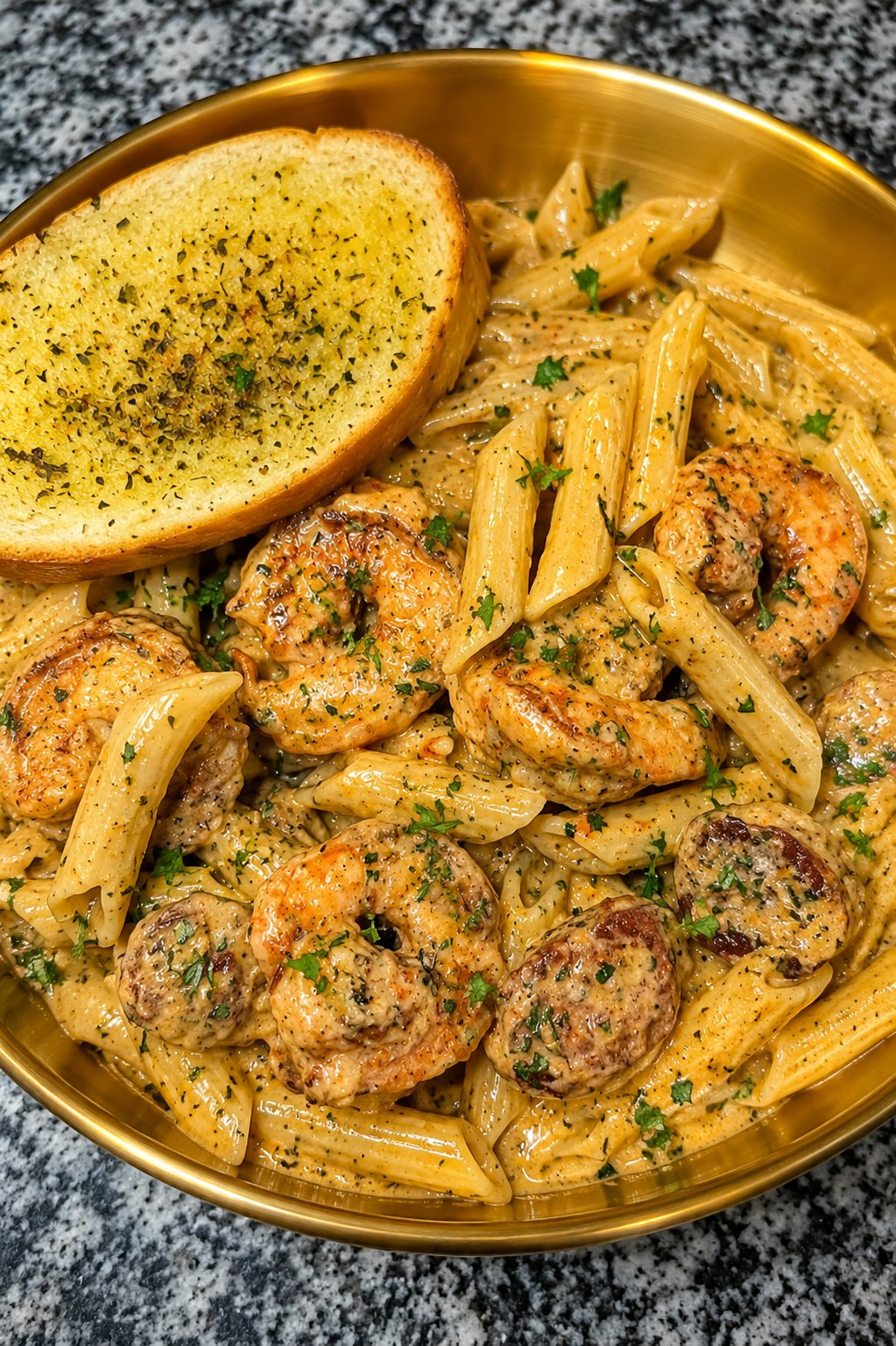 Creamy Shrimp & Sausage pasta recipe