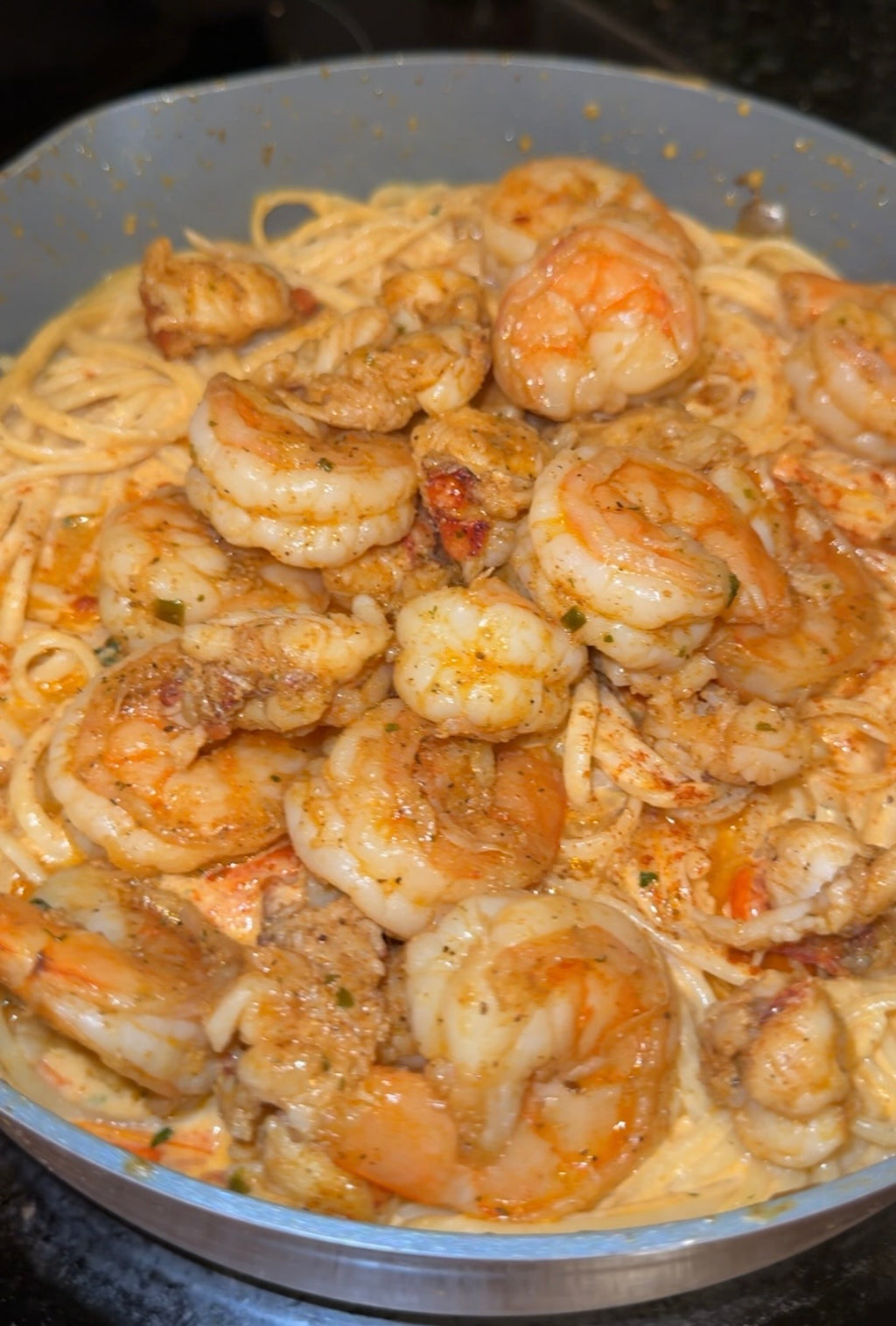 Loaded seafood linguine recipe